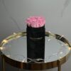 Różowe wieczne róże - mały box czarny