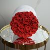 Czerwone wieczne róże - duży box biały